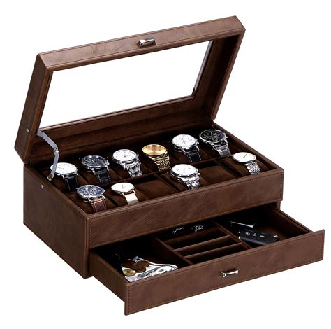 fake leather watch box|real leather watch box.